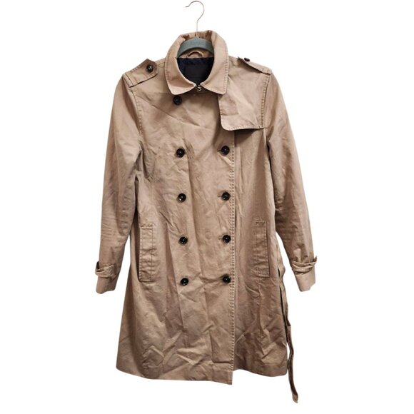 Massimo Dutti Women’s Trench Coat With Belt Brown Size M - Picture 8 of 16
